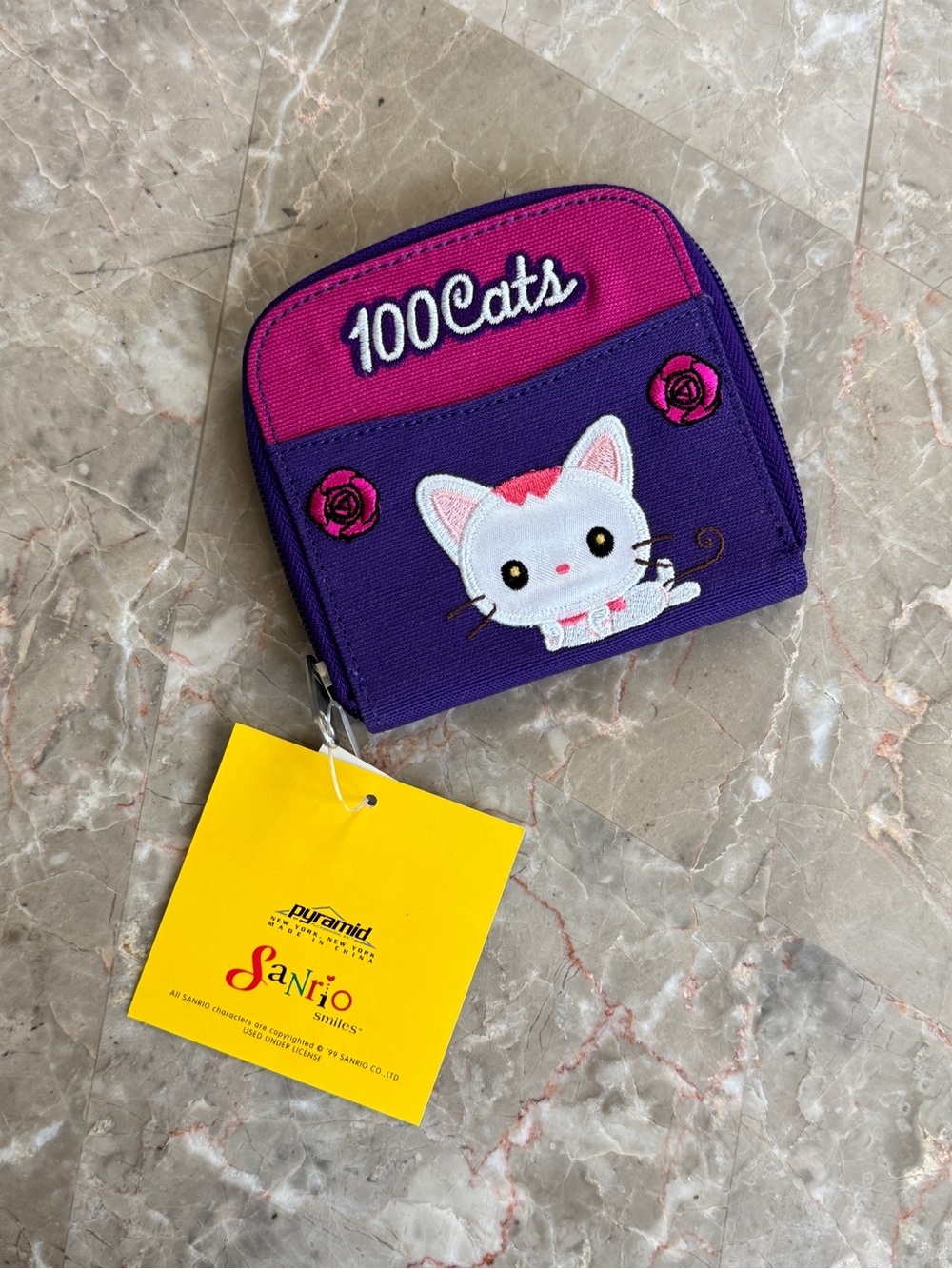Vintage Sanrio Purple & Pink 100 Cats Wallet